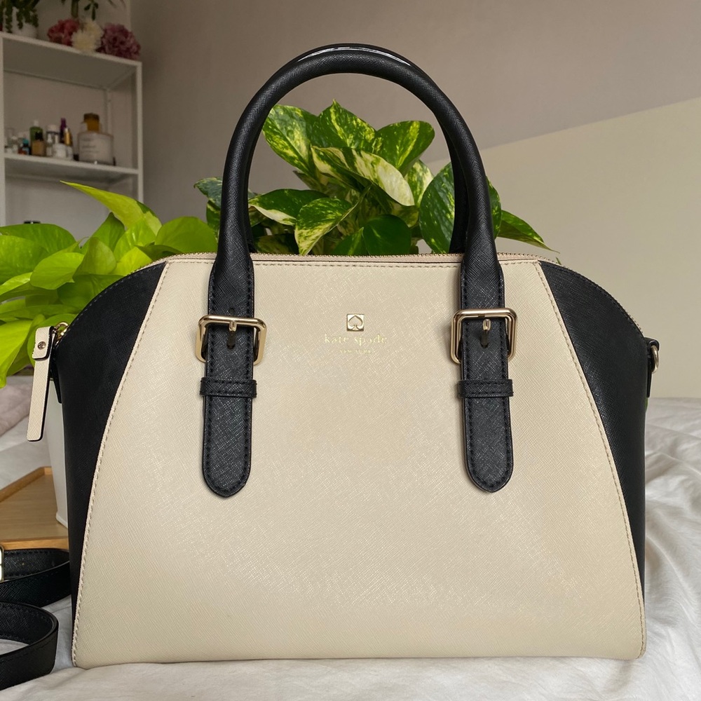 Kate Spade Black and Cream Handbag